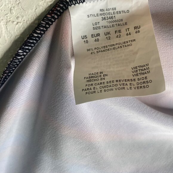 Miraclesuit Swim Tankini Size 10 Multicolor Striped adjustable Straps Built-In B - Picture 5 of 7